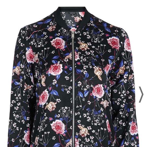 Topshop floral bomber jacket size 4 - Picture 3 of 8